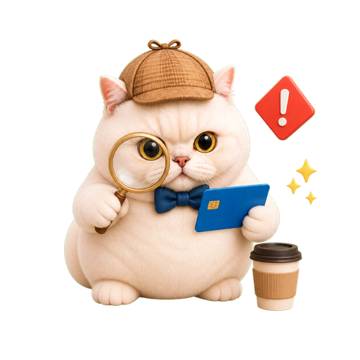 偵探 Mochi 檢查可疑的刷卡交易
