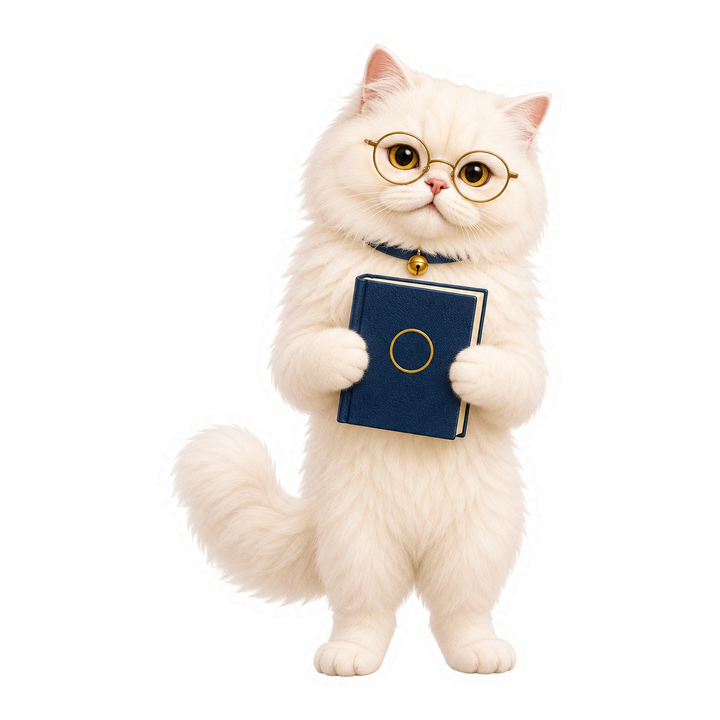 Mochi 貓老師抱著單一本參考書，說明建立可信的單一真相來源
