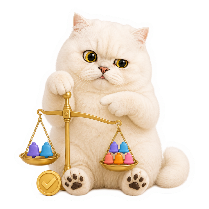 Mochi 貓老師溫和懷疑地權衡簡單與複雜的高斯成分組合