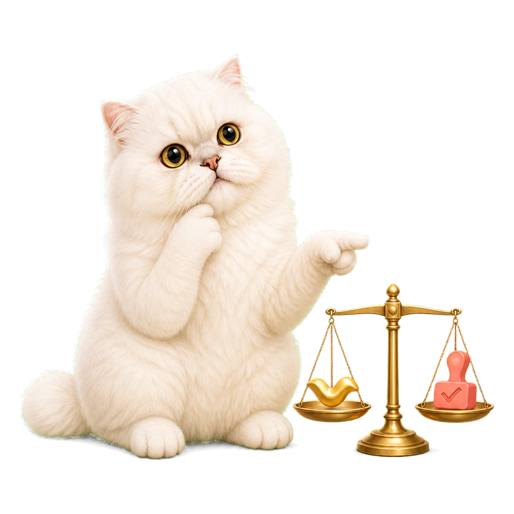 溫柔思考的 Mochi 貓老師托腮比較困惑度量表與人類評估印章