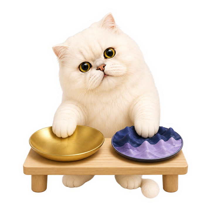 Mochi 貓老師歪頭比較平滑碗形與崎嶇多谷地形
