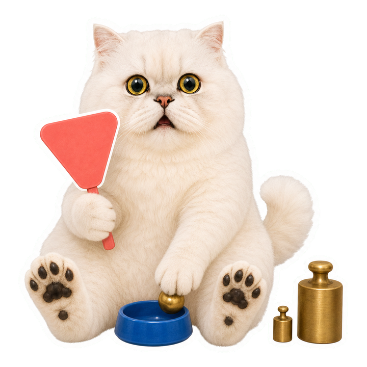 Mochi 貓老師用懲罰砝碼提醒自信猜錯會受到較大 Log Loss