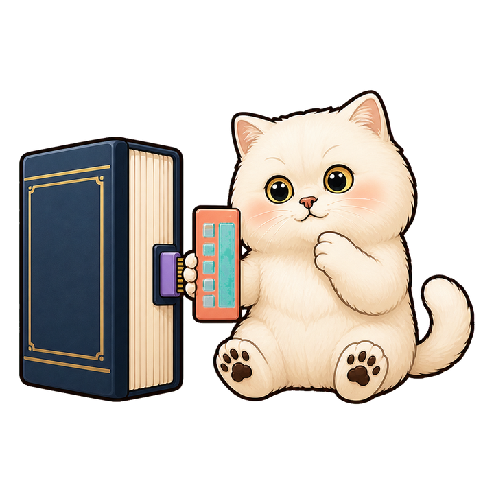 Mochi 貓老師好奇地比較厚重百科模型與薄型 LoRA 轉接片