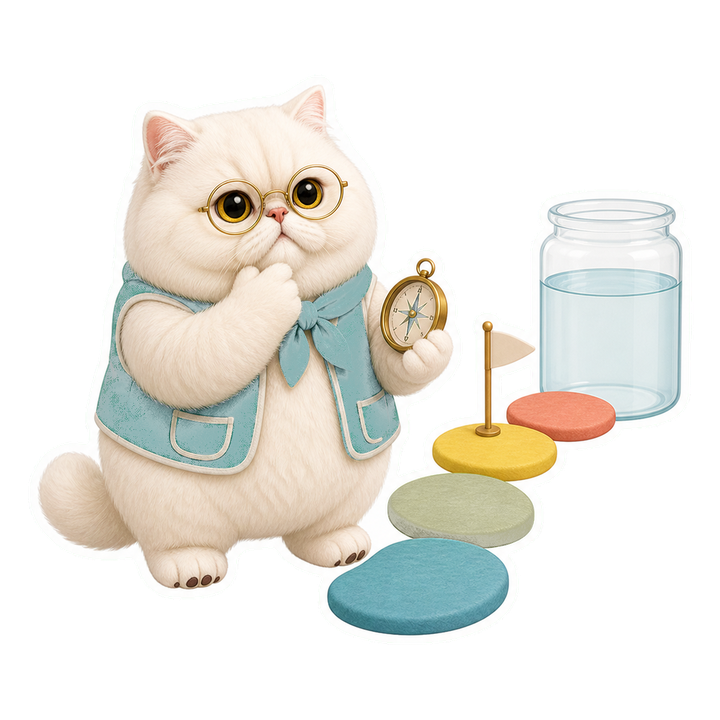 Mochi 貓老師思考該在資訊保留步道的哪一步停下