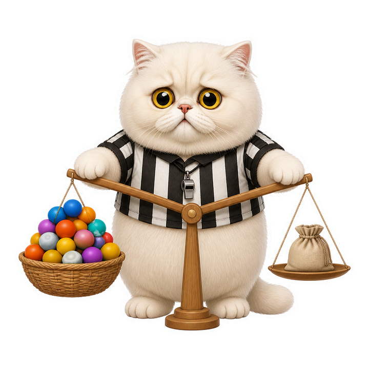 Mochi 貓老師擔心地衡量過多特徵與過少資訊