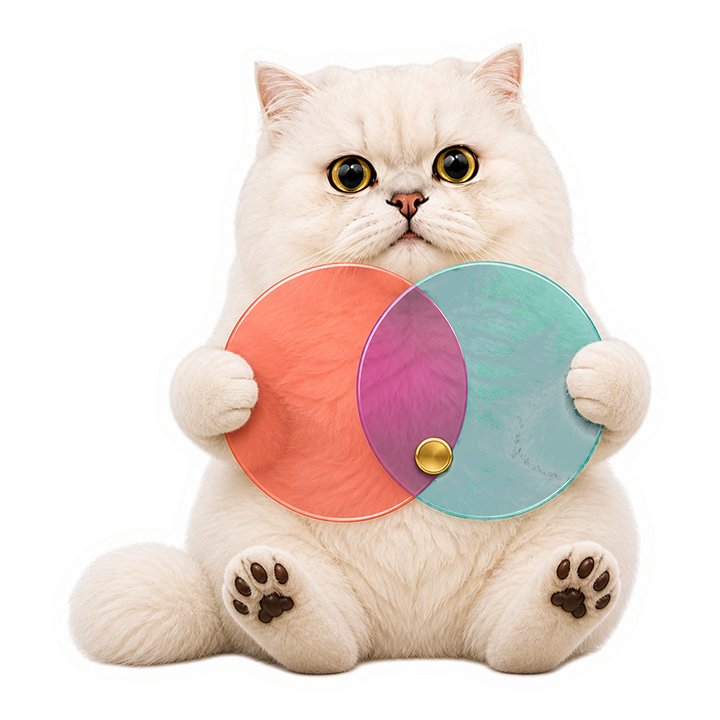 Mochi 貓老師用重疊遮罩說明 IoU、Dice、mAP 與 PQ