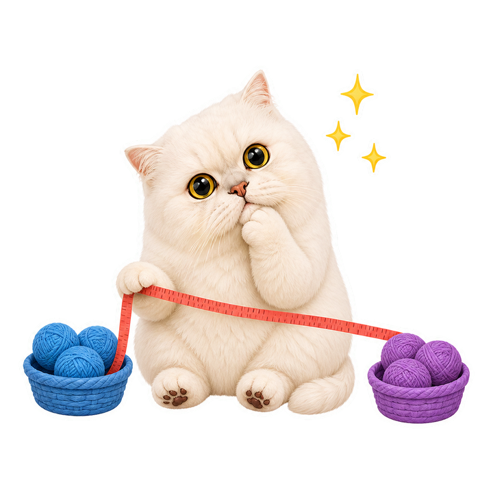 Mochi 貓老師思考藍紫兩群之間較長的距離