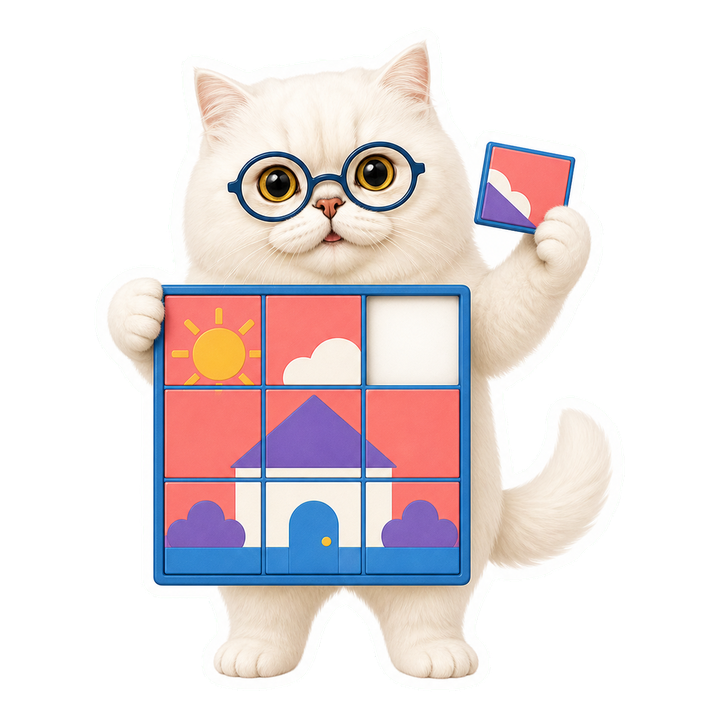 Mochi 貓老師用九宮格切開影像示範降低 token 數量