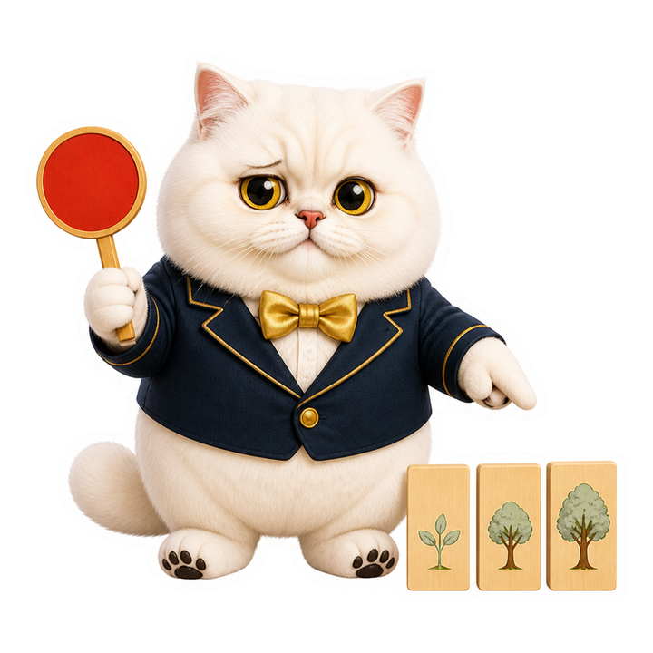 穿深藍裁判外套的 Mochi 貓老師友善提醒 XGBoost 是序列 Boosting