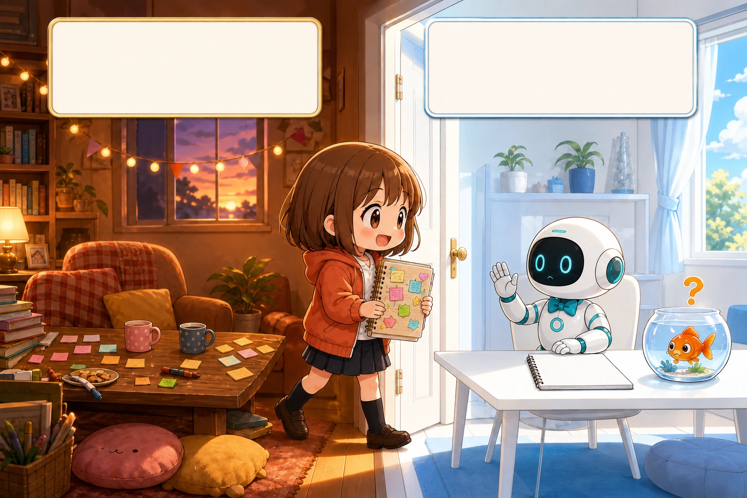 女孩帶著昨天的筆記走進今天的新視窗，AI 面前卻只有一張全新白紙。